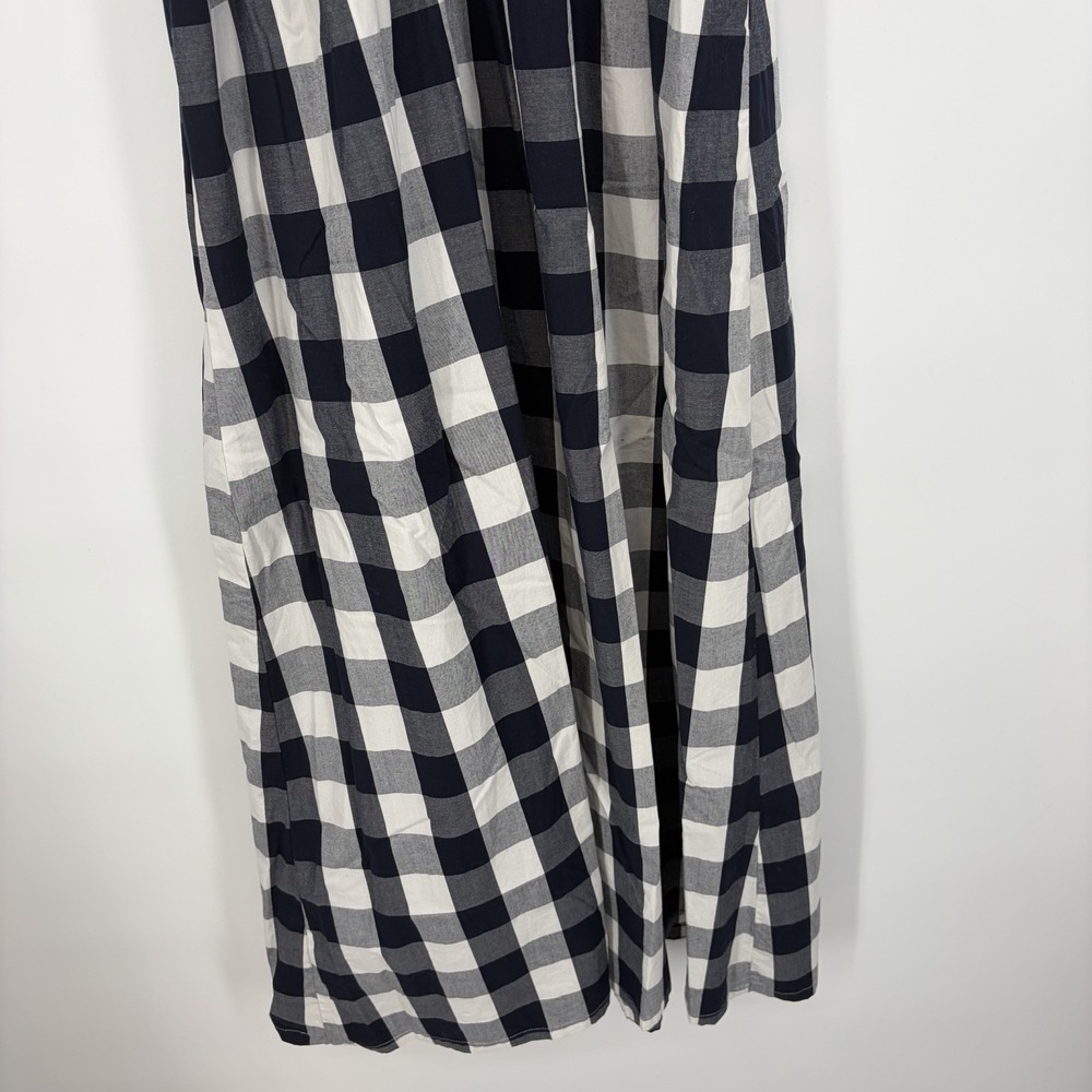 J.Crew Navy Buffalo Plaid Midi Dress 0 Nautical Boat Coastal Preppy Summer Fall - Picture 13 of 15